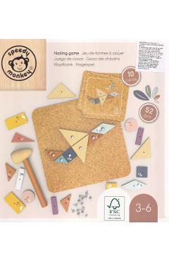 Joc educativ cu ciocanel si panou pluta: Nailing Game