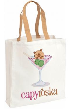 Sacosa textila canvas: Becappy. Capyroska