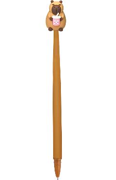 Pix flexibil cu stergere: Capybara cu pahar roz