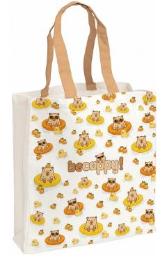 Sacosa textila canvas: BeCappy. Capybara