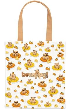 Sacosa textila canvas: BeCappy. Capybara