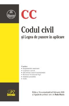 Codul civil si Legea de punere in aplicare Ed.18 Act.8 Februarie 2026 - Radu Rizoiu - ROSETTI Codul civil si Legea de punere in aplicare Ed.18 Act.8 Februarie 2026 - Radu Rizoiu - ROSETTI