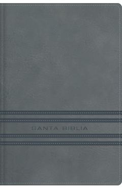 Nbla, Santa Biblia, Edición Versificada, Tamaño Bolsillo, Leathersoft, Gris, Palabras de Jesús En Rojo, Comfort Print -