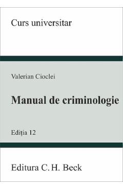 Manual de criminologie Ed.12