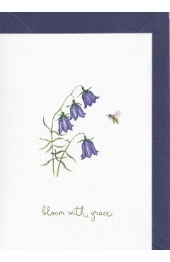 Felicitare: Bloom with grace. Campanula. Mai Colorat