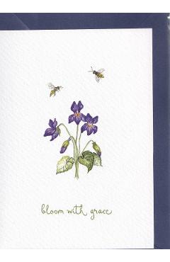 Felicitare: Bloom with grace. Toporasi. Mai Colorat