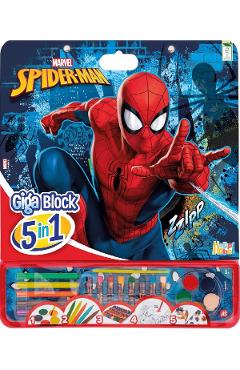 spider man - set pentru desen giga block 5 in 1
