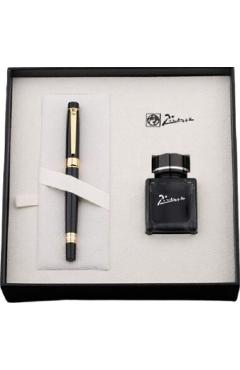 Set stilou negru + calimara