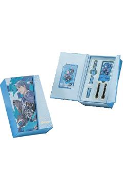 Set Stilou albastru + 2 cartuse + Semn carte magnet