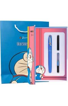 Set Stilou Doraemon albastru + 3 cartuse
