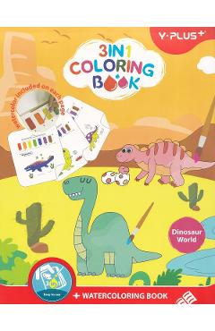 Carte de activitati 3 in 1. Dinosaur World - YPLUS Carte de activitati 3 in 1. Dinosaur World - YPLUS