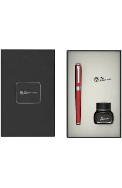 Set Stilou Polo rosu + calimara cerneala