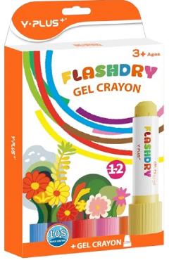 Set 12 creioane colorate. Tip gel Flashdry