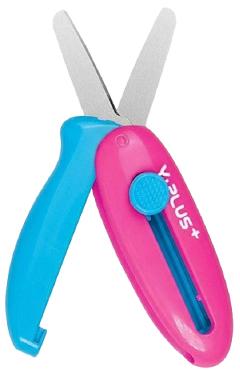 Foarfeca retractabila. Roz-albastru