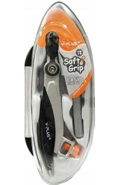 Compas metal cu creion in cutie plastic