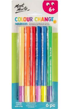 Set 6 markere cu schimbare de culoare. Mont Marte