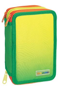 Penar echipat: Color Block. Verde-portocaliu