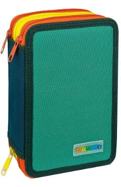 Penar echipat: Color Block.Verde-portocaliu