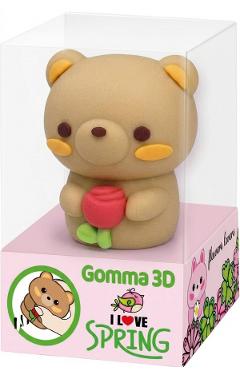 Radiera Flowers Lovers 3D. Ursulet bej