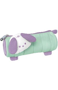 Penar Cilindric matlasat Cute Dog. Verde-Mov