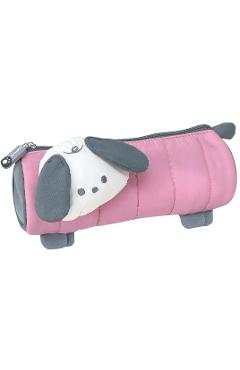 Penar Cilindric matlasat Cute Dog. Roz-Gri