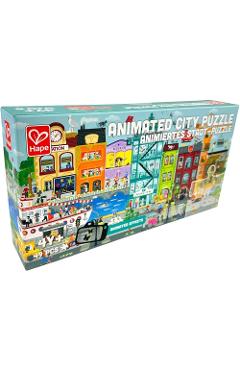 Puzzle. Orasul animat