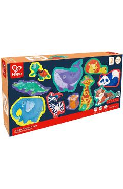 Set 10 puzzle-uri. Prietenii junglei