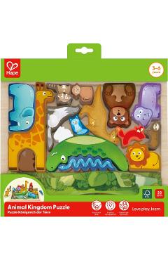 Puzzle din lemn. Regatul animalelor