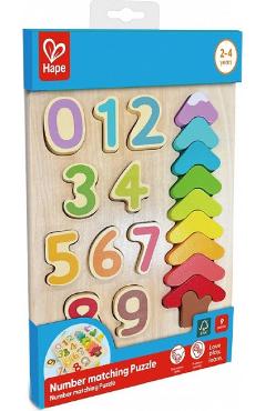 culori si numere - puzzle din lemn