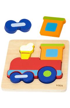 Puzzle din lemn: Trenulet