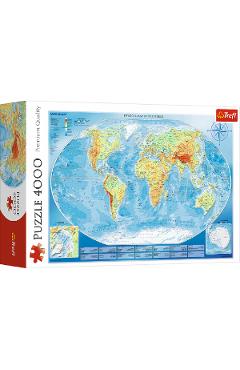 Puzzle 4000. Harta fizica a lumii