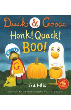 Duck & Goose, Honk! Quack! Boo!: A Halloween Story with Fun Stickers