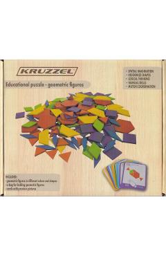 Joc: Tangram lemn 155 piese