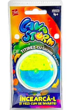 Titirez cu stralucire magica: Lava storm albastru si verde