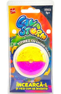 Titirez cu stralucire magica: Lava storm roz si galben