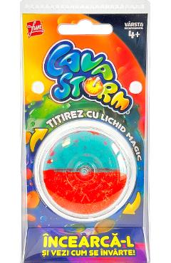 Titirez cu stralucire magica: Lava storm rosu si verde