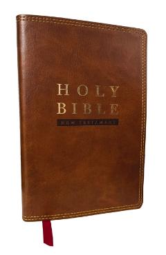 NKJV Super Giant Print New Testament, Brown Leathersoft, Red Letter, Comfort Print (Thumb Indexed) -