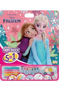 Set pentru desen. Giga block. Frozen Aventura inghetata. 5 in 1