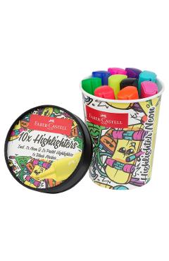 Set 10 evidentiatoare textmarker superfluorescent