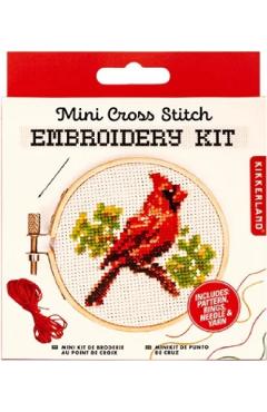 Mini kit de brodat: Pasare