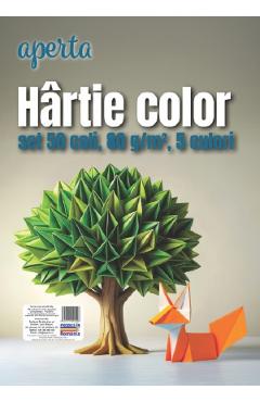 Hartie color A4 mix. Set 50 coli
