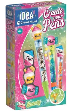 Set creatie 3 pixuri personalizate. Sweety
