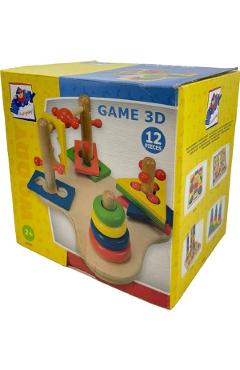 Joc de abilitati motorii 3D din lemn