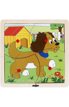 Puzzle din lemn: Catel