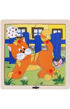 Puzzle din lemn: Pisica