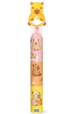 Mini evidentiator 3 in 1. Capybara galben cu ratusca alba