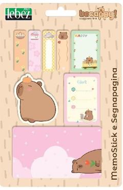 Set memostick. Capybara fundal roz