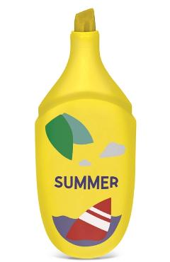 Marker evidentiator. Besty Summer. Galben