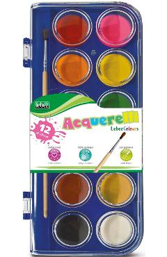 Set acuarele 12 culori cu pensula inclusa