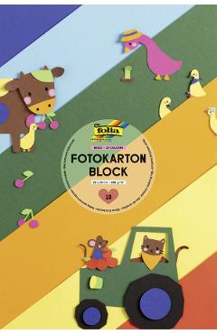 Carton colorat asortat 10 culori A4